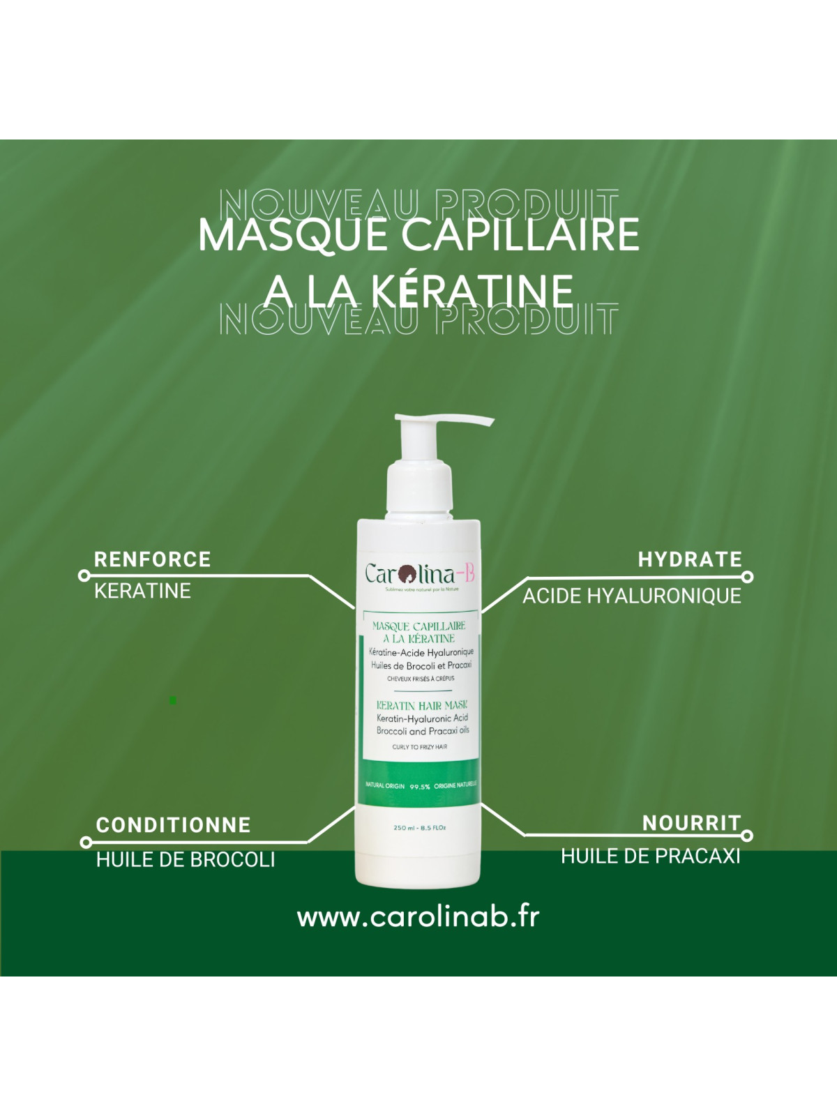 MASQUE CAPILLAIRE A LA KERATINE