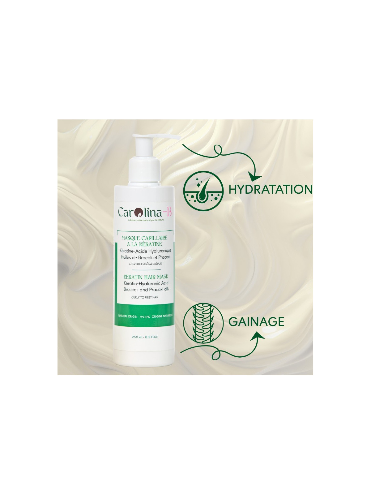 MASQUE CAPILLAIRE A LA KERATINE