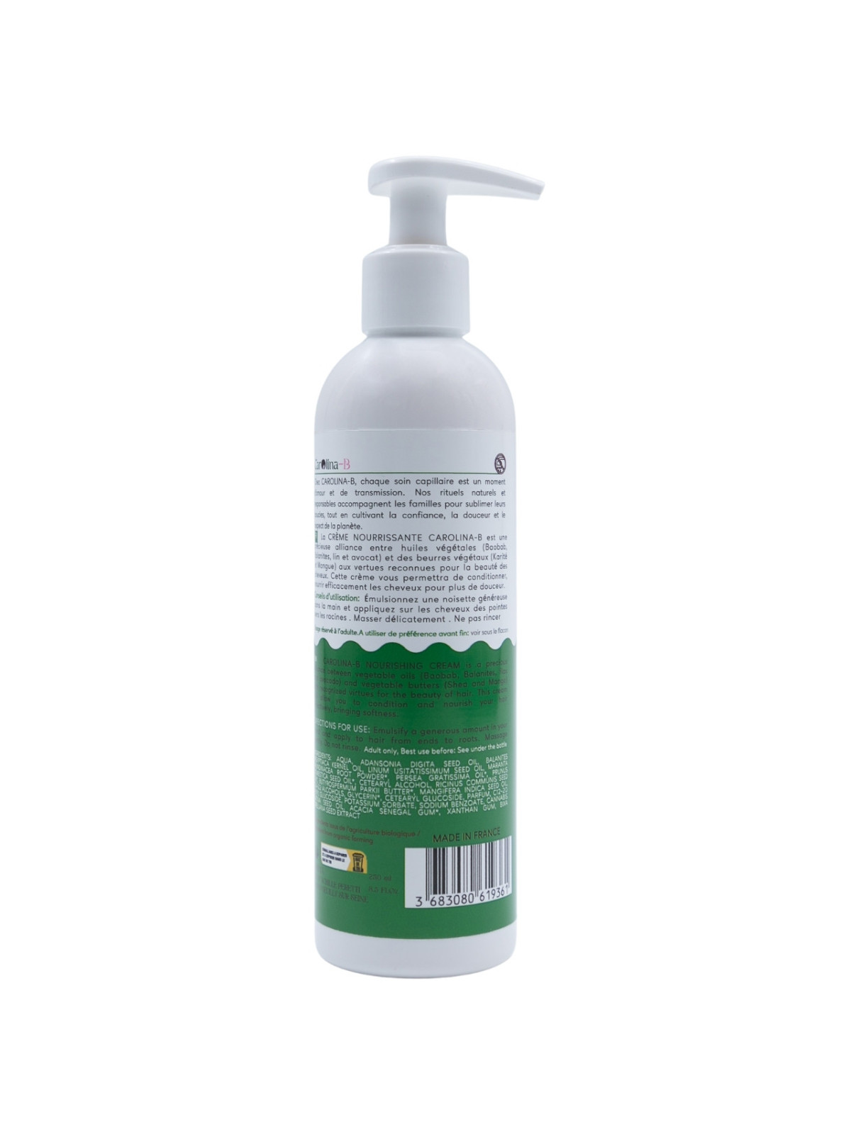 Crème Nourrissante Cheveux Crépus & Afro – Baobab, Avocat, Karité