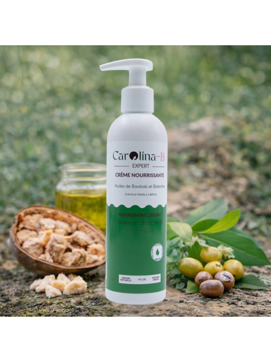 Crème Nourrissante Cheveux Crépus & Afro – Baobab, Avocat, Karité