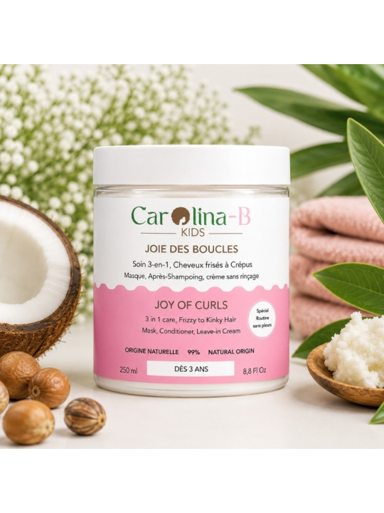 Soin 3-en-1 enfant – Joie des boucles – hydratation & démêlage