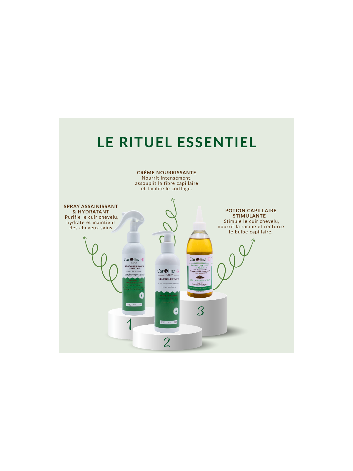 Potion Capillaire Stimulante | Huile de pousse cheveux au romarin, café, ricin et menthe poivrée – Carolina-B