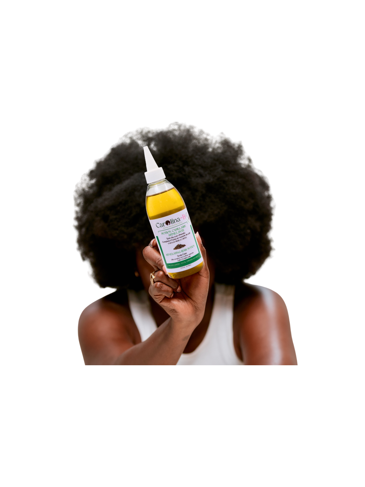 Potion Capillaire Stimulante | Huile de pousse cheveux au romarin, café, ricin et menthe poivrée – Carolina-B