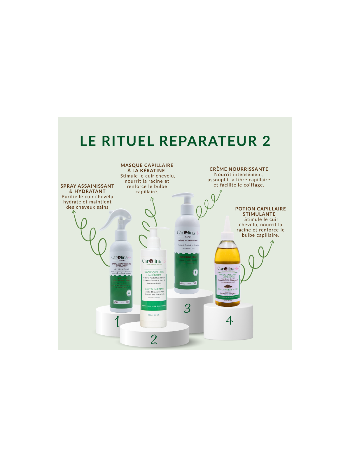 Potion Capillaire Stimulante | Huile de pousse cheveux au romarin, café, ricin et menthe poivrée – Carolina-B