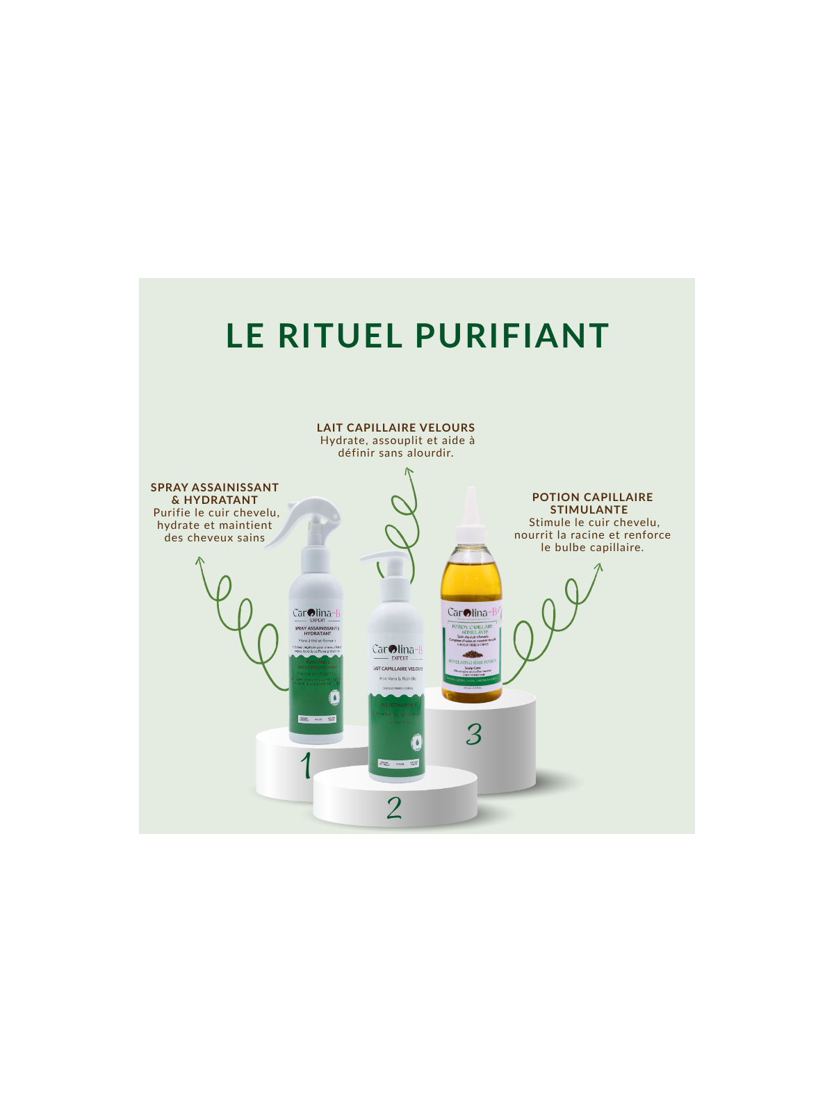 Potion Capillaire Stimulante | Huile de pousse cheveux au romarin, café, ricin et menthe poivrée – Carolina-B
