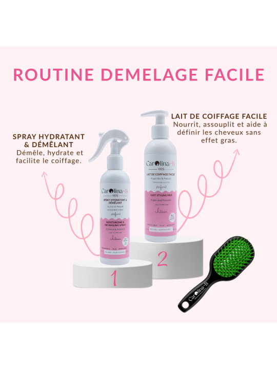 Pack Routine Démêlage Facile Enfant Carolina-B
