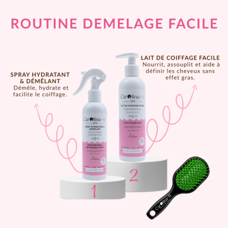 Pack Routine Démêlage Facile Enfant Carolina-B